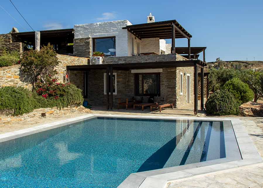 Swimming pool renovation in Kea island. Swimming pools Greece